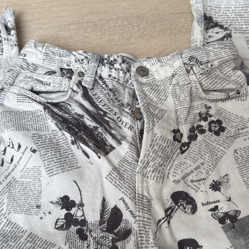 Reformation Black and White Printed Women's Jeans - Picture 3 of 3